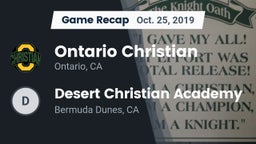 Recap: Ontario Christian  vs. Desert Christian Academy 2019