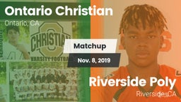 Matchup: Ontario Christian vs. Riverside Poly  2019