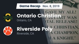 Recap: Ontario Christian  vs. Riverside Poly  2019