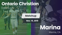 Matchup: Ontario Christian vs. Marina  2019