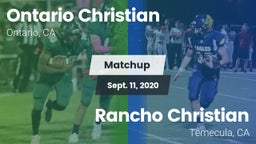 Matchup: Ontario Christian vs. Rancho Christian  2020