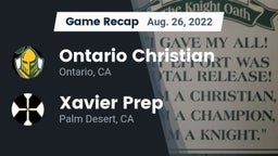 Recap: Ontario Christian  vs. Xavier Prep  2022