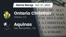 Recap: Ontario Christian  vs. Aquinas   2022