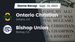 Recap: Ontario Christian  vs. Bishop Union  2023