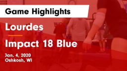 Lourdes  vs Impact 18 Blue  Game Highlights - Jan. 4, 2020