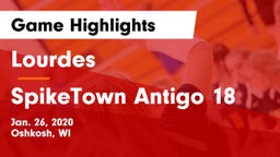 Lourdes  vs SpikeTown Antigo 18 Game Highlights - Jan. 26, 2020