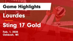 Lourdes  vs Sting 17 Gold Game Highlights - Feb. 1, 2020
