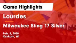 Lourdes  vs Milwaukee Sting 17 Silver Game Highlights - Feb. 8, 2020