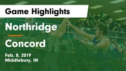 Northridge  vs Concord Game Highlights - Feb. 8, 2019
