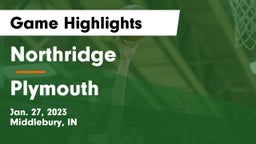 Northridge  vs Plymouth  Game Highlights - Jan. 27, 2023