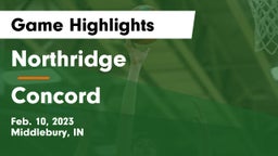 Northridge  vs Concord  Game Highlights - Feb. 10, 2023