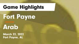 Fort Payne  vs Arab  Game Highlights - March 22, 2022