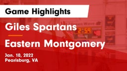 Giles  Spartans vs Eastern Montgomery  Game Highlights - Jan. 10, 2022