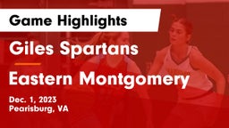 Giles  Spartans vs Eastern Montgomery  Game Highlights - Dec. 1, 2023