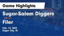 Sugar-Salem Diggers vs Filer  Game Highlights - Feb. 12, 2022