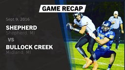 Recap: Shepherd  vs. Bullock Creek  2016