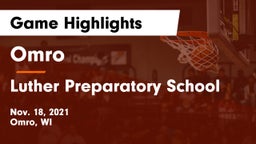 Omro  vs Luther Preparatory School Game Highlights - Nov. 18, 2021