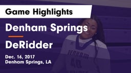 Denham Springs  vs DeRidder  Game Highlights - Dec. 16, 2017