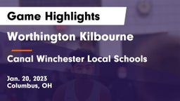 Worthington Kilbourne  vs Canal Winchester Local Schools Game Highlights - Jan. 20, 2023