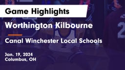 Worthington Kilbourne  vs Canal Winchester Local Schools Game Highlights - Jan. 19, 2024