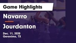 Navarro  vs Jourdanton  Game Highlights - Dec. 11, 2020