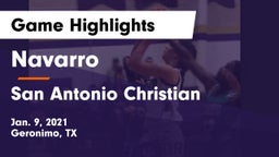 Navarro  vs San Antonio Christian  Game Highlights - Jan. 9, 2021