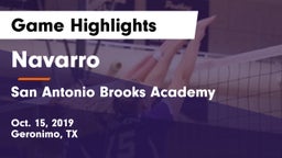 Navarro  vs San Antonio Brooks Academy Game Highlights - Oct. 15, 2019
