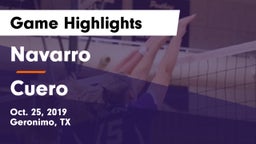 Navarro  vs Cuero  Game Highlights - Oct. 25, 2019