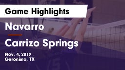 Navarro  vs Carrizo Springs  Game Highlights - Nov. 4, 2019