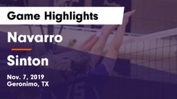 Navarro  vs Sinton  Game Highlights - Nov. 7, 2019