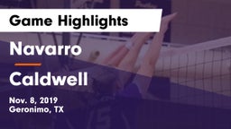 Navarro  vs Caldwell  Game Highlights - Nov. 8, 2019