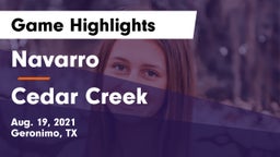 Navarro  vs Cedar Creek  Game Highlights - Aug. 19, 2021