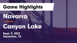 Navarro  vs Canyon Lake  Game Highlights - Sept. 9, 2022