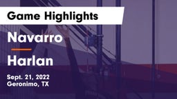 Navarro  vs Harlan  Game Highlights - Sept. 21, 2022