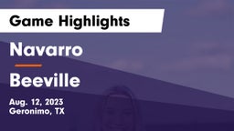 Navarro  vs Beeville  Game Highlights - Aug. 12, 2023