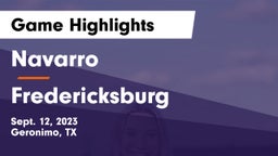 Navarro  vs Fredericksburg  Game Highlights - Sept. 12, 2023