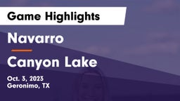Navarro  vs Canyon Lake  Game Highlights - Oct. 3, 2023