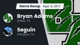 Recap: Bryan Adams  vs. Seguin  2017