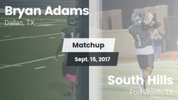 Matchup: Bryan Adams vs. South Hills  2017