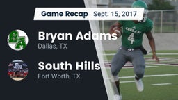 Recap: Bryan Adams  vs. South Hills  2017