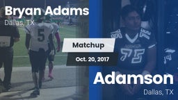 Matchup: Bryan Adams vs. Adamson  2017