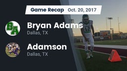 Recap: Bryan Adams  vs. Adamson  2017