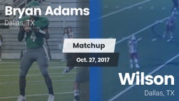 Matchup: Bryan Adams vs. Wilson  2017
