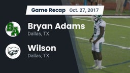 Recap: Bryan Adams  vs. Wilson  2017