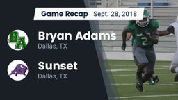 Recap: Bryan Adams  vs. Sunset  2018