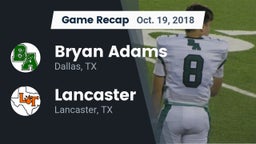 Recap: Bryan Adams  vs. Lancaster  2018