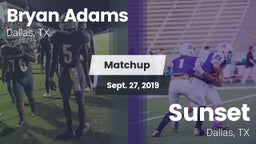 Matchup: Bryan Adams vs. Sunset  2019