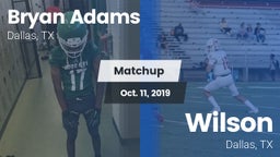 Matchup: Bryan Adams vs. Wilson  2019