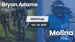 Matchup: Bryan Adams vs. Molina  2020
