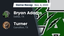 Recap: Bryan Adams  vs. Turner  2020